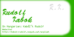 rudolf kabok business card